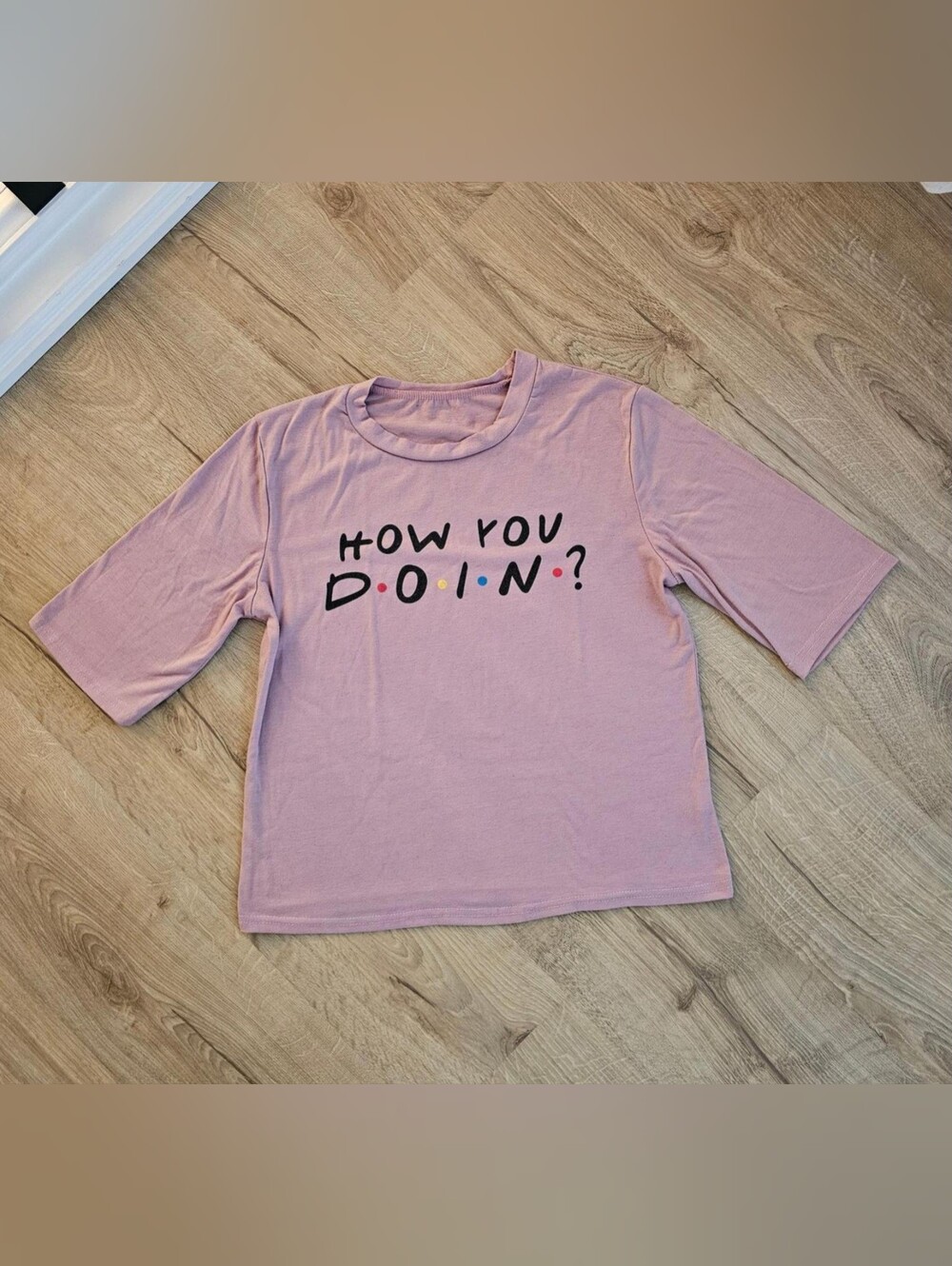 SHEIN Pink Graphic Tee - "How You D.O.I.N.?"